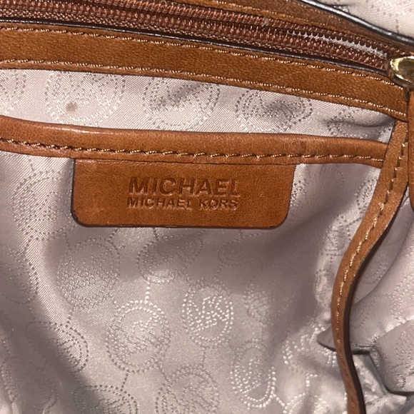 Michael Kors brown leather satchel crossbody bag - Picture 7 of 12